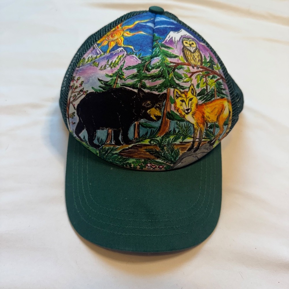 Youth Kids Sun Day Afternoons Forest Friends Artist Series Trucker Hat One Size